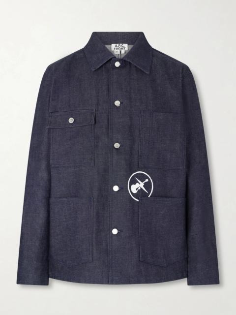 A.P.C. Fragment Printed Denim Jacket
