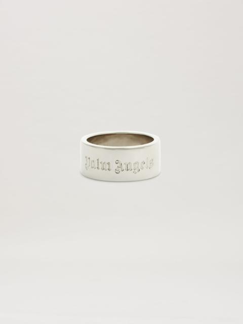 Palm Angels Metallic logo plate key ring