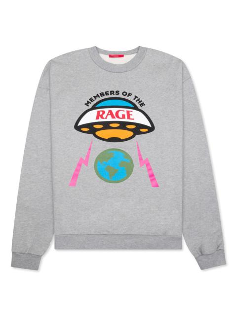 MEMBERS OF THE RAGE CREWNECK BIG LOGO - HEATHER GREY