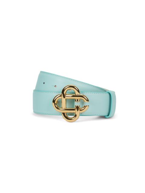 Mens Green Leather Belt