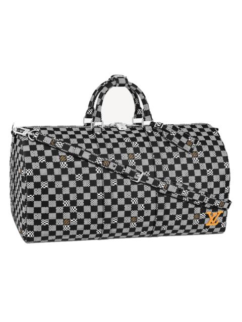 Louis Vuitton Louis Vuitton Keepall Bandouliere 50 Black/White