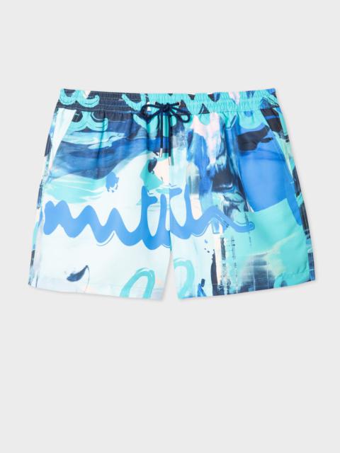'Paint Logo' Swim Shorts