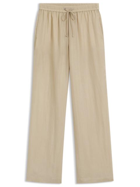 BOSS RELAXED-FIT TROUSERS WITH DRAWCORD WAIST