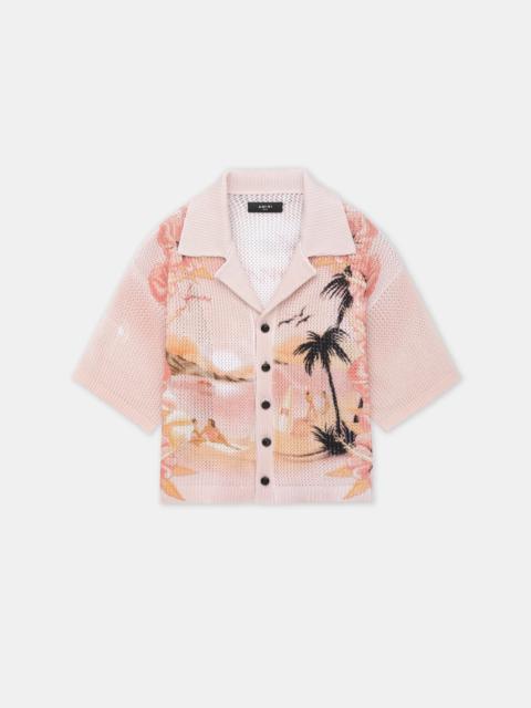 AMIRI WOMEN'S AMIRI PARADISE CROCHET POLO