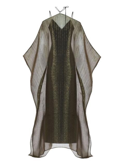 Taller Marmo Sza Sza metallic pleated dress