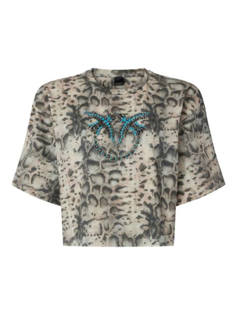 PINKO jewel snake-print T-shirt