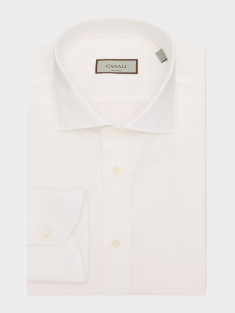 Canali Men's Cotton and Linen Solid Dress Shirt