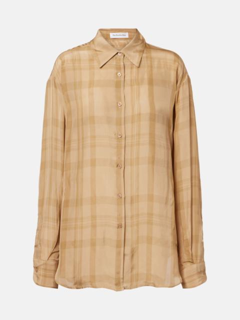 The Frankie Shop Peri checked twill shirt