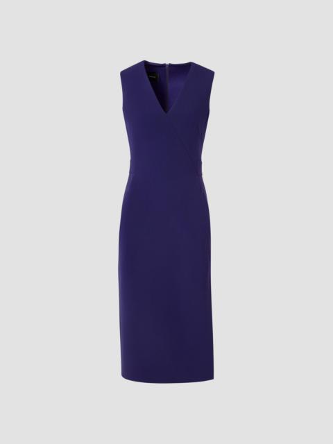 AKRIS Women's Double-Faced Wool A-Line Knee-Length Dress - Dark Purple