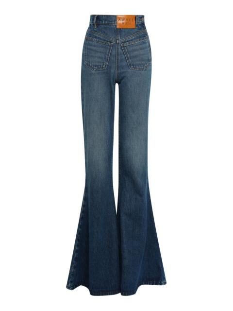 A.W.A.K.E. MODE Cotton Flared Mirror Jeans medium wash
