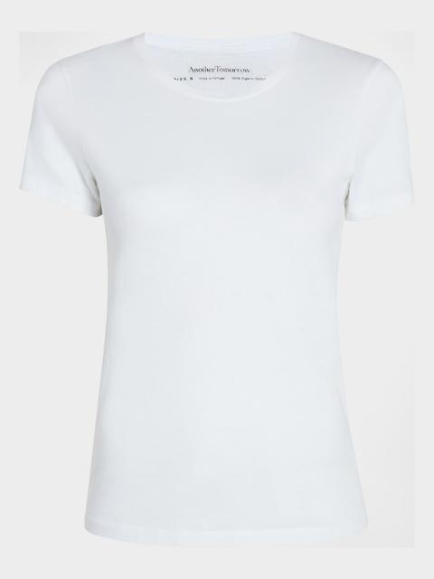 Another Tomorrow Crew-Neck Cotton Tee