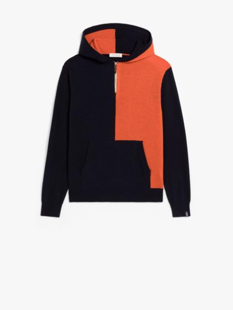 Mackintosh DOUBLE AGENT NAVY WOOL HOODED SWEATER