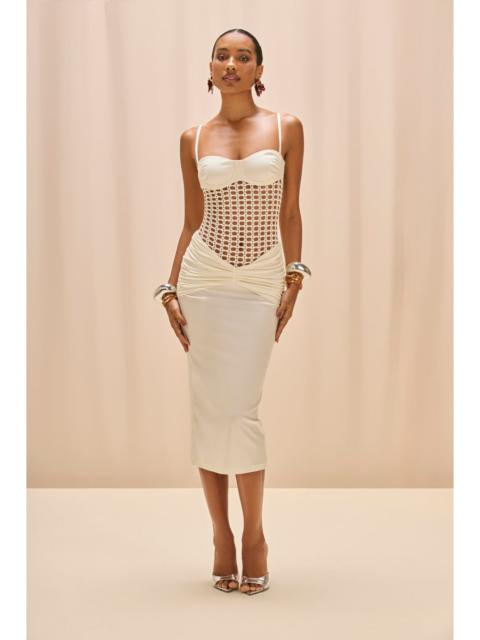 PatBO SELENE MESH UNDERWIRE BEACH DRESS