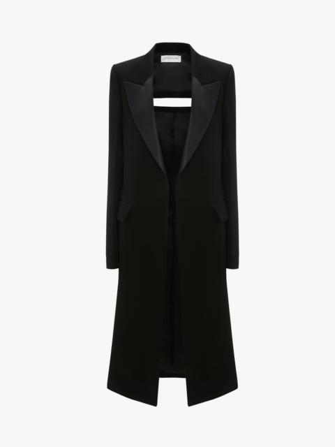 Victoria Beckham Cut Out Crombie Coat in Black