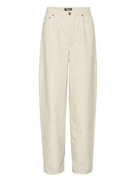 ROTATE R-embroidery cotton straight-leg jeans