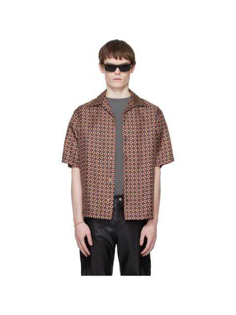 AMIRI Red & Black Medallion Camp Shirt