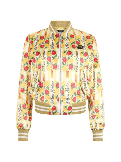 PHILIPP PLEIN striped bomber jacket