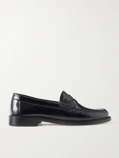 VINNY’s Yardee Polished-Leather Penny Loafers