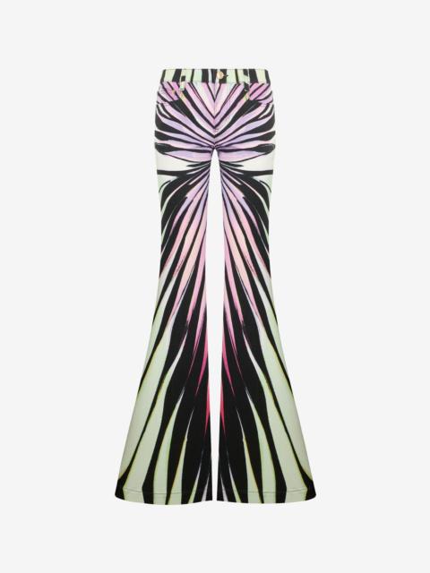 Roberto Cavalli Ray Of Paradise Print Flared Jeans