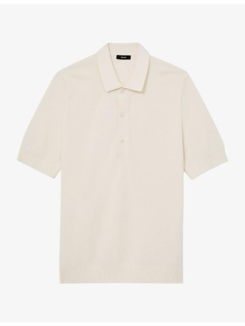 REISS Warren Short-Sleeved Cotton-Blend Polo Shirt