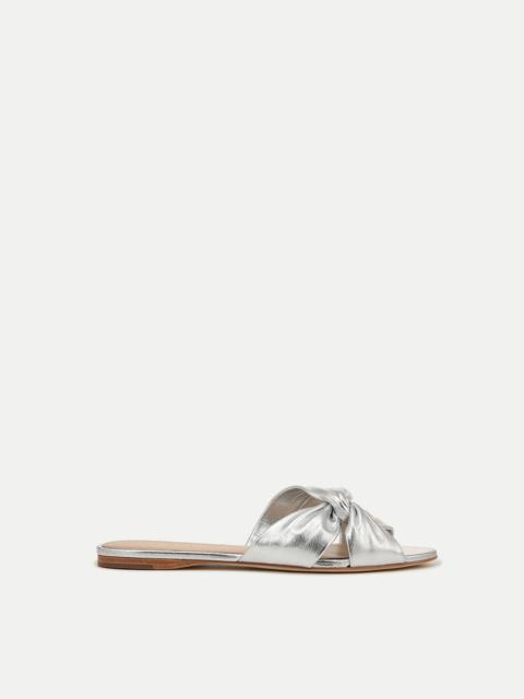 VERONICA BEARD SERAPHINA METALLIC LEATHER TWIST SANDAL