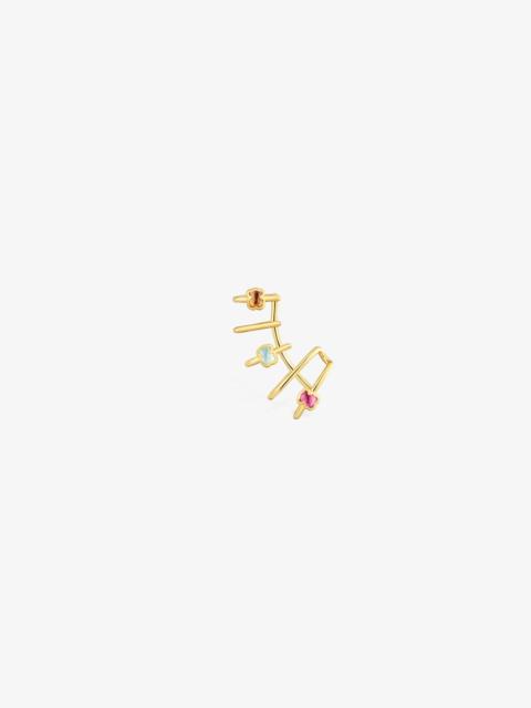 TOUS Earcuff with 18K gold vermeil and laboratory-grown gemstones Icon Color LGG