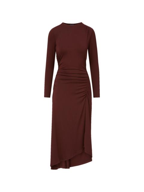 THEODORA RUCHED MIDI DRESS