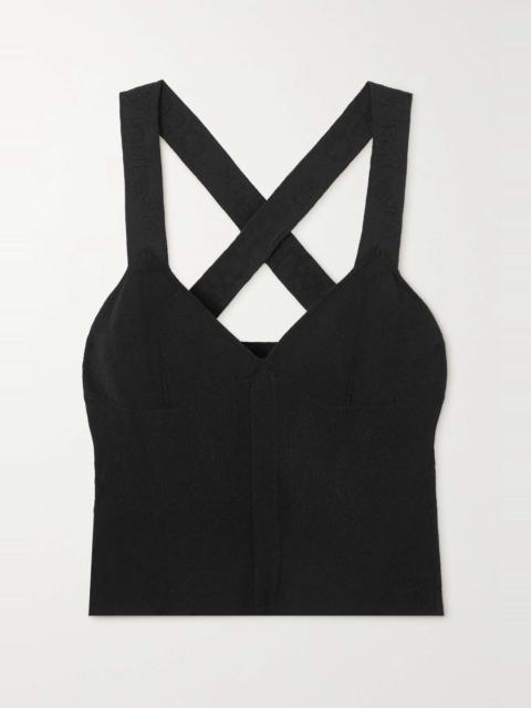 Embossed knitted tank