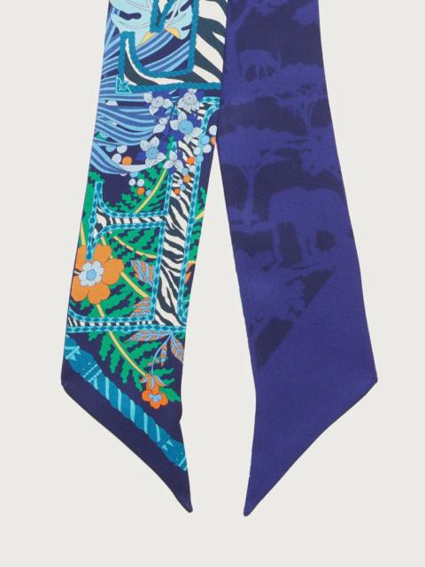 FERRAGAMO AMO PRINT SILK TWILLY BAND