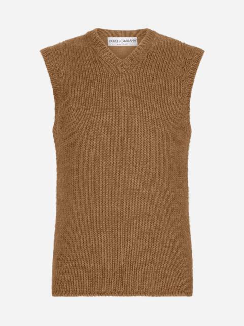 Wool and alpaca knit vest