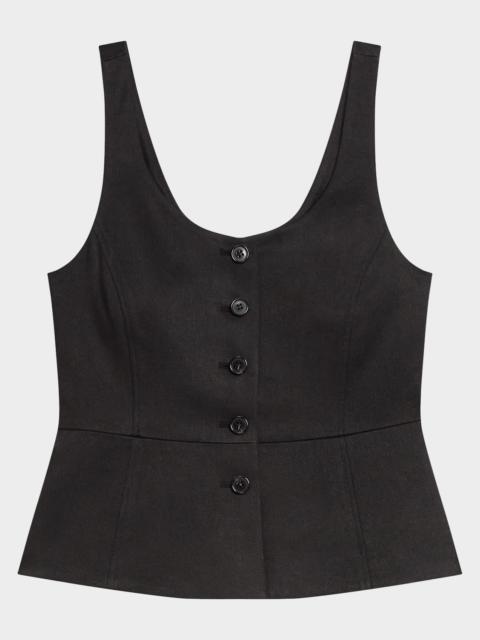 Theory Seamed Peplum Vest