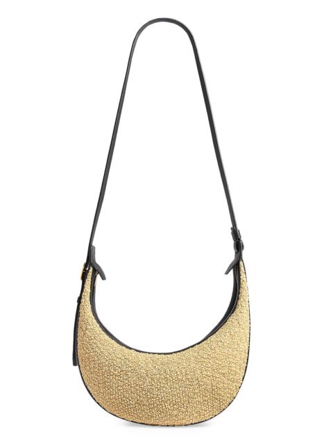 KHAITE Women's Augustina Small Raffia & Leather Crossbody Bag - Black Natural