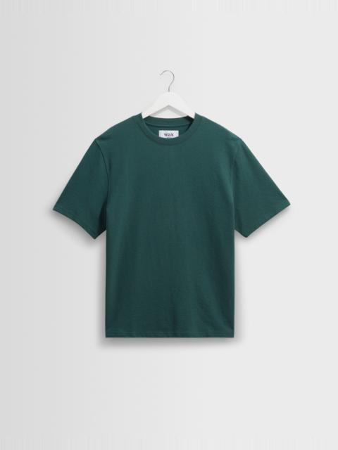 Wax London Dean - Teal Textured Organic Cotton T-Shirt