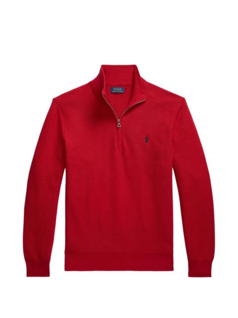 Polo Ralph Lauren quarter-zip waffle-knit sweater