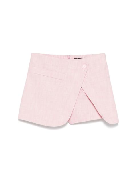 maje wrap-detail shorts