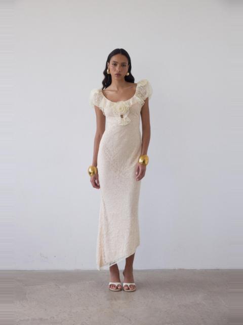EDEN MIDI DRESS IN CREAM LACE
