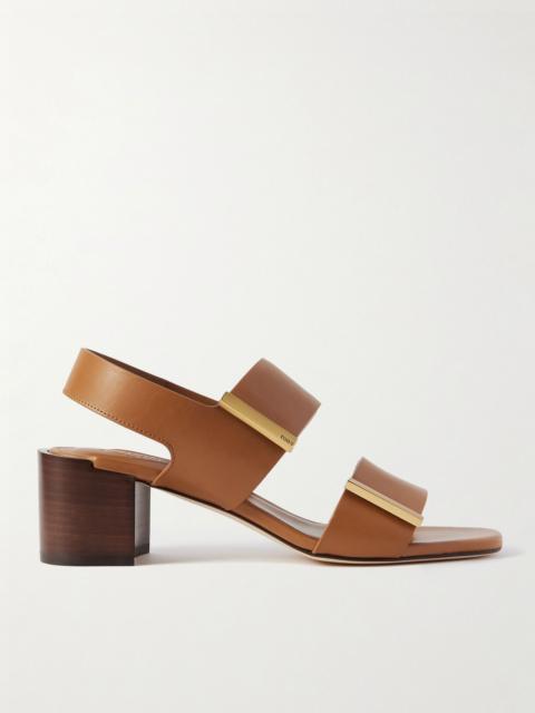 Tod's Leather slingback sandals Tan