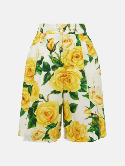 Dolce & Gabbana Floral cotton Bermuda shorts