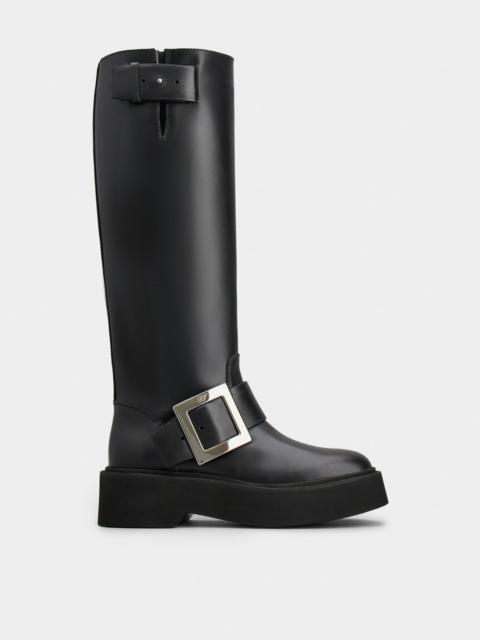 Roger Vivier Viv' Rangers Biker Boots in leather