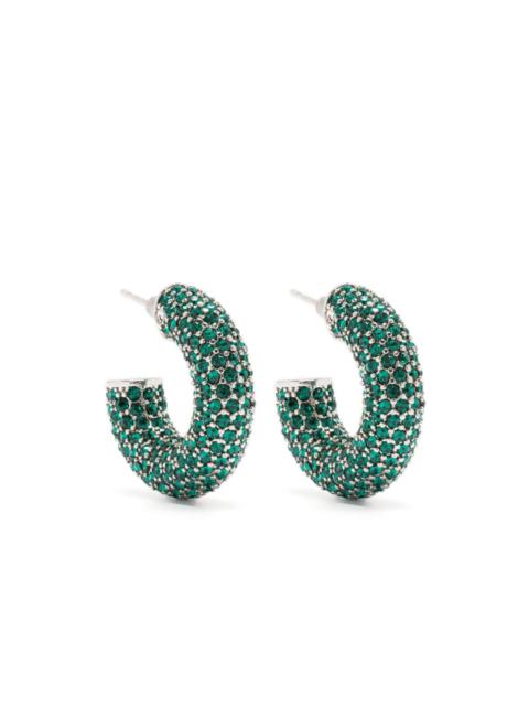 ピアス AMINA MUADDI Embellished l Small Jaheel Earrings Amina Muaddi Embellished metal small Jaheel earrings