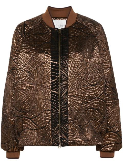 forte_forte laminated-finish bomber jacket