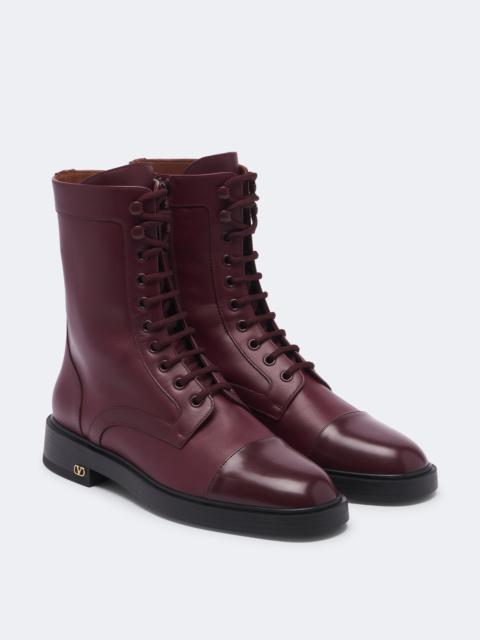 Valentino VLogo lace-up leather combat boots