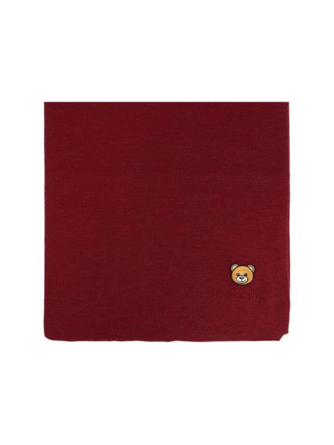 Teddy Bear-motif knitted scarf