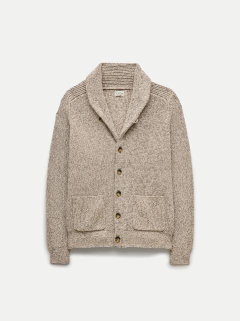 J.CREW Rib-knit shawl-collar cardigan in marled cotton