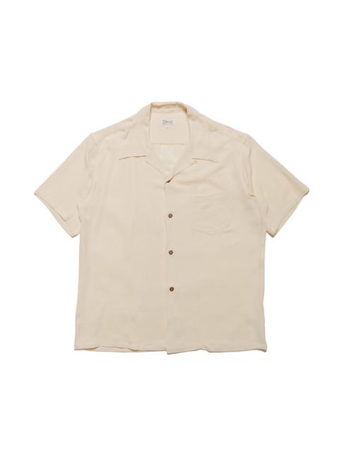The Real McCoys MS24008 Silk Rayon Open Collar Shirt Ecru