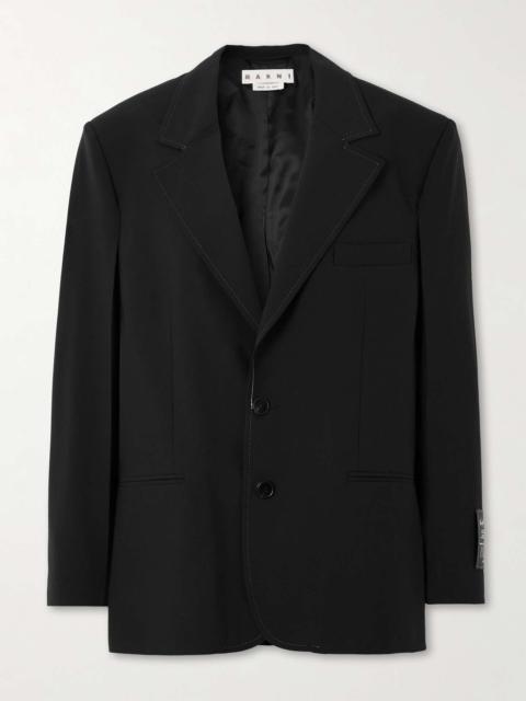 Appliquéd grain de poudre blazer