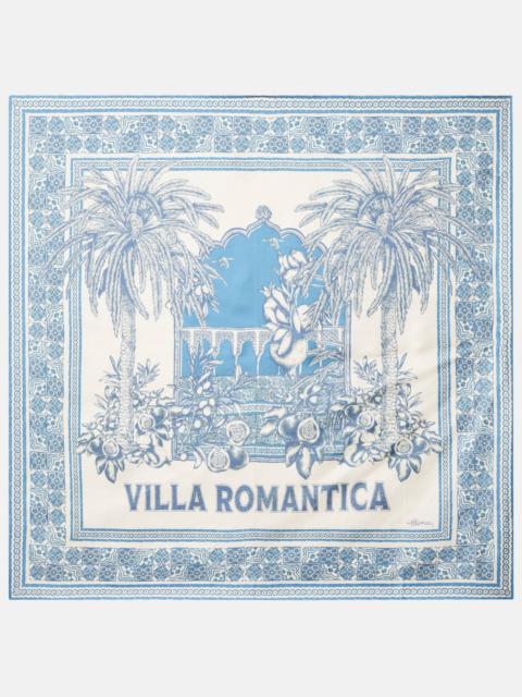 ALÉMAIS Villa Romantica silk scarf