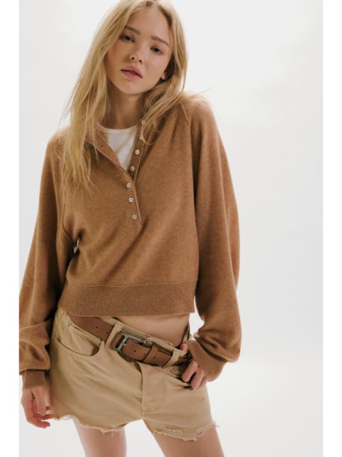 FREE PEOPLE Porta Cashmere Henley Sweater