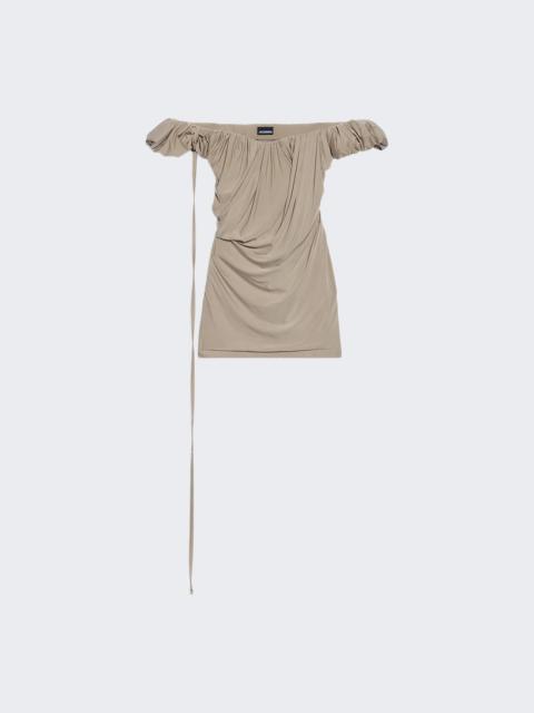JACQUEMUS La Robe Ciceri Mini Dress Light Khaki