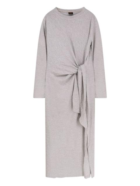 BOSS knot-detail midi dress